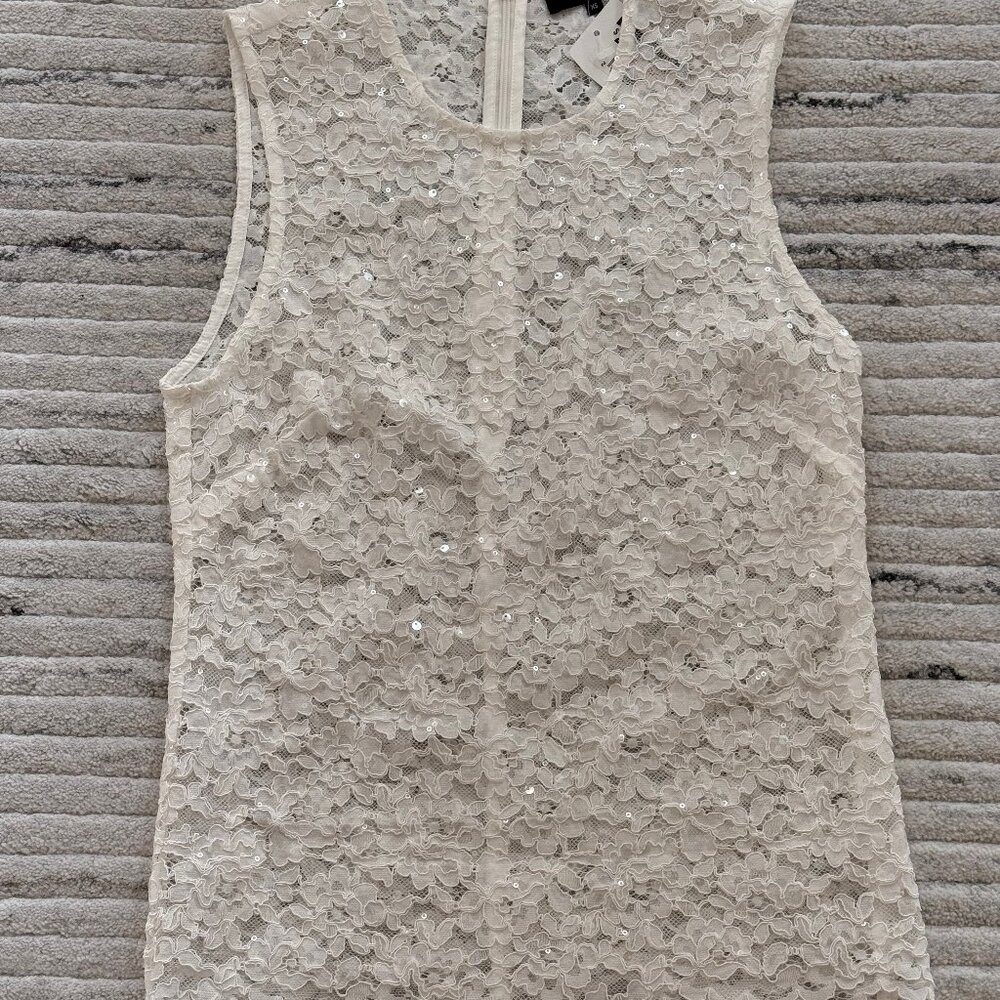 Generation Love Henrietta Sequin Lace Top White